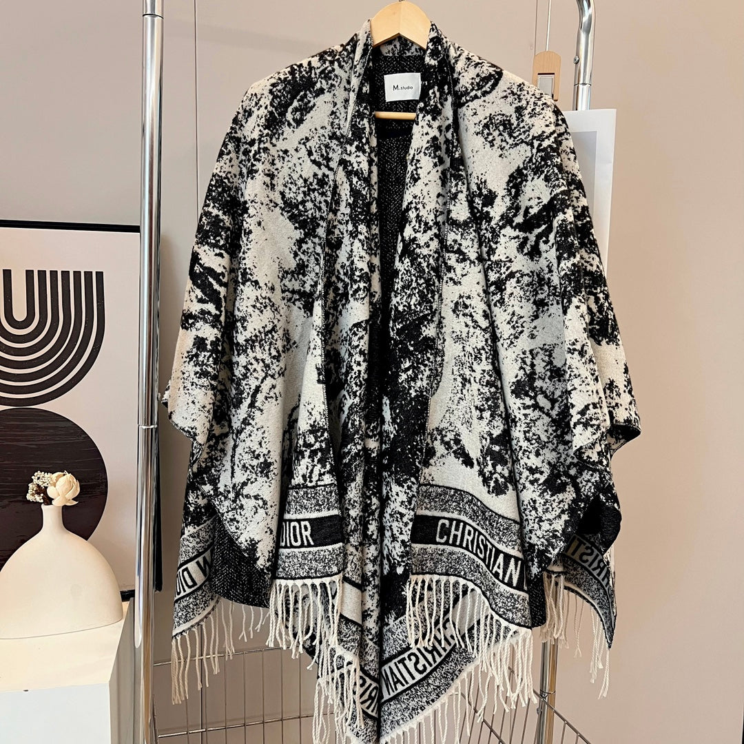Fashion CD fringe cape