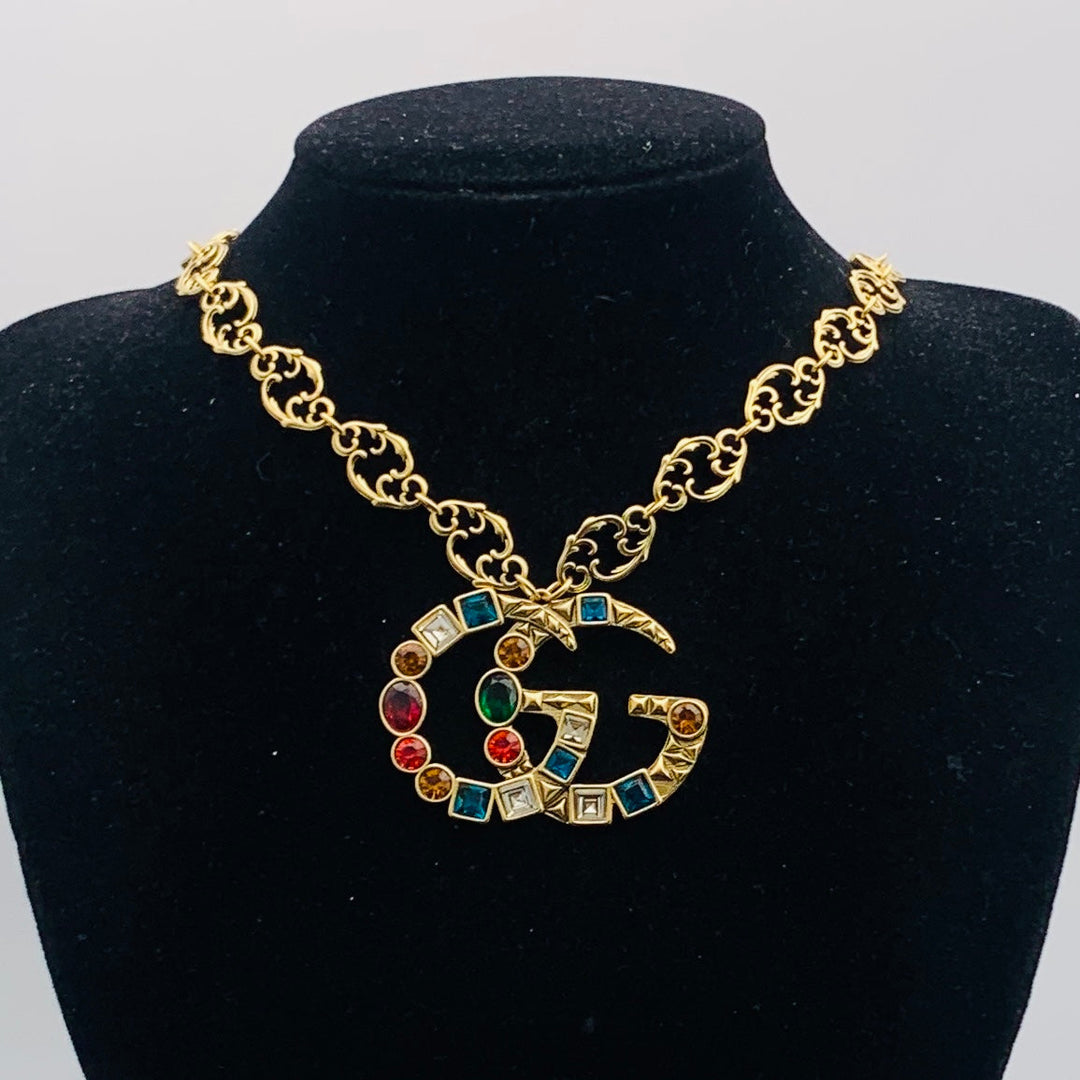 Deluxe GG Colored Diamond Necklace