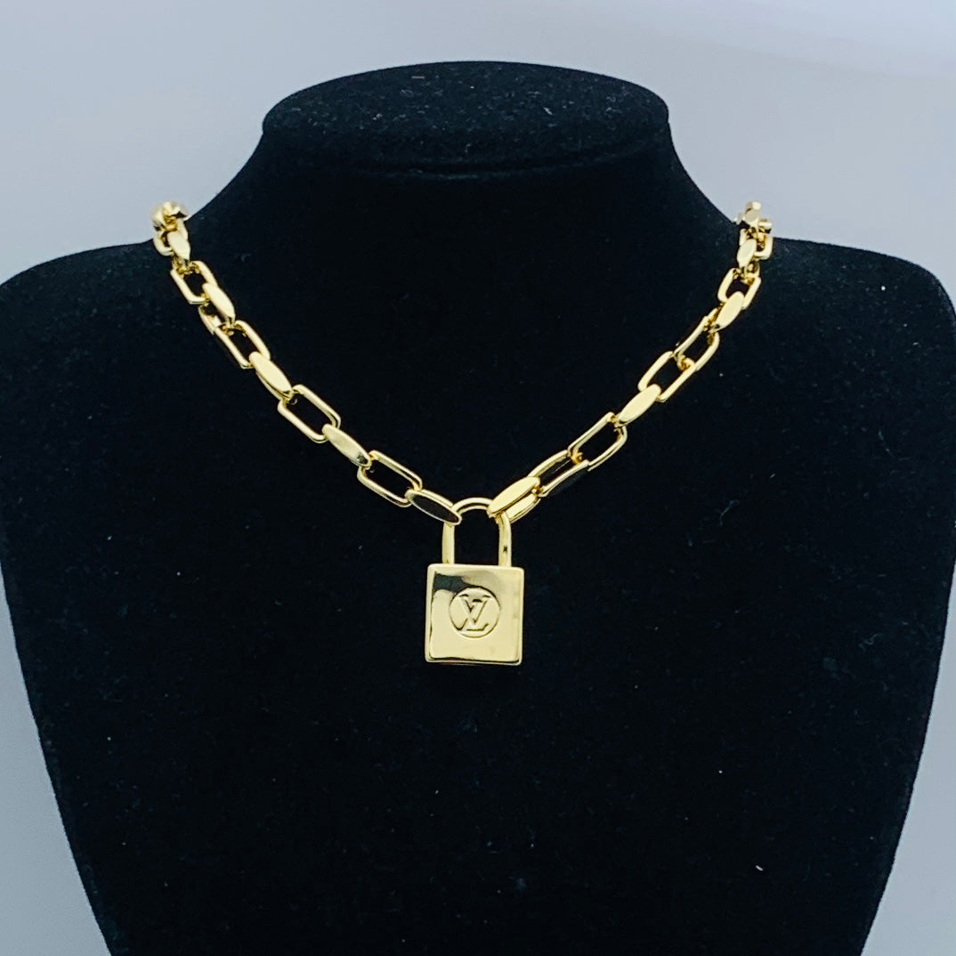 Golden Padlock Necklace