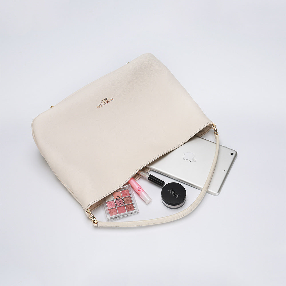 Korean style textured cowhide one shoulder Messenger casual handbag