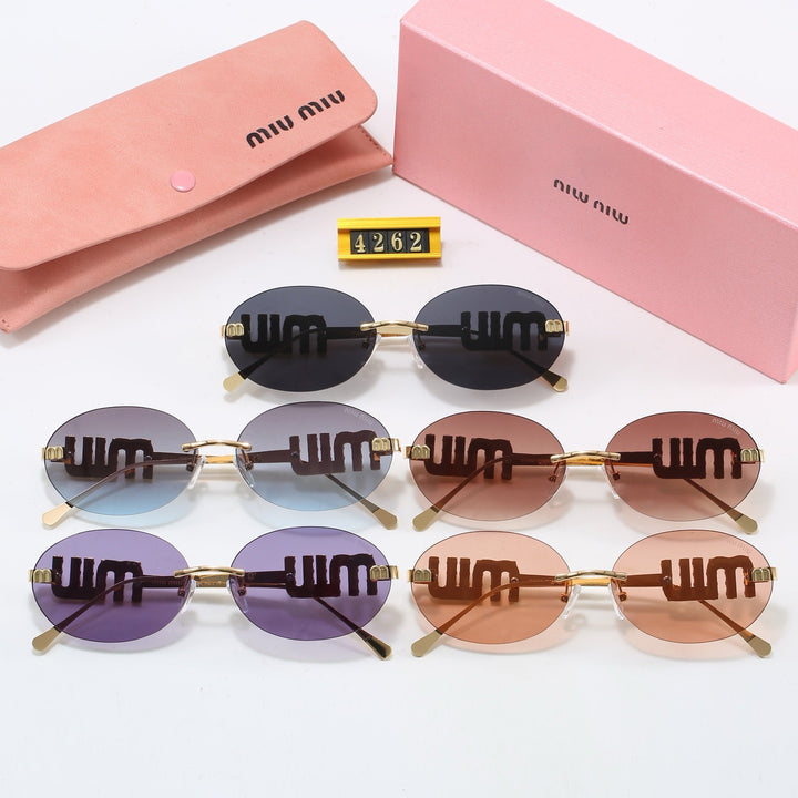 5 Color Fashion Rhinestone Badge Design Sunglasses