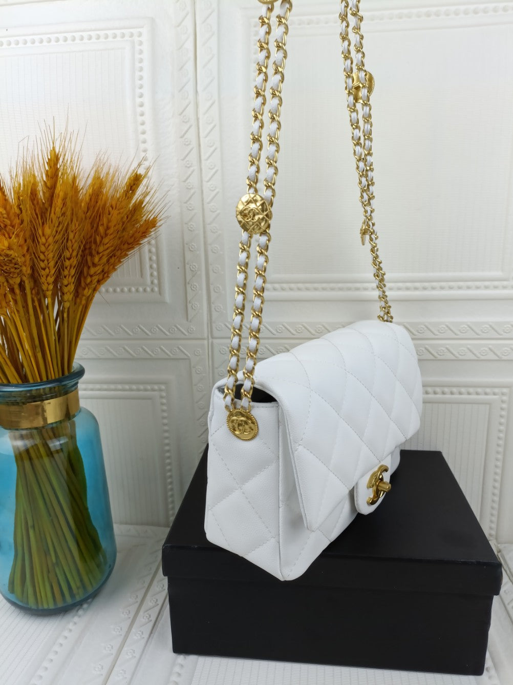 2 Colors Gold Coin Chain Bag