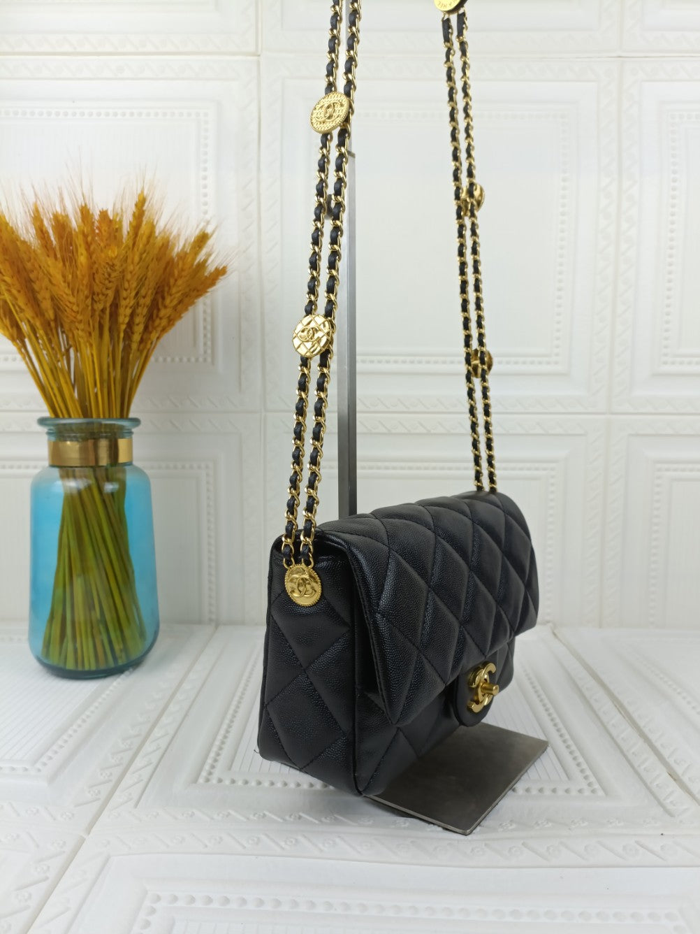 2 Colors Gold Coin Chain Bag