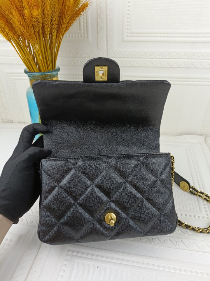2 Colors Gold Coin Chain Bag