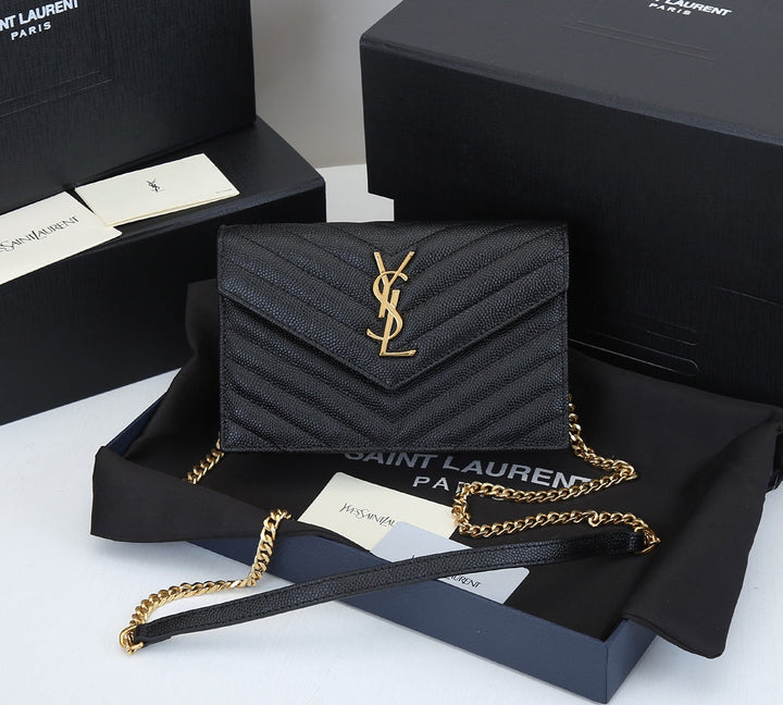 4 Colors Fashion Cowhide Leather Chain Bag