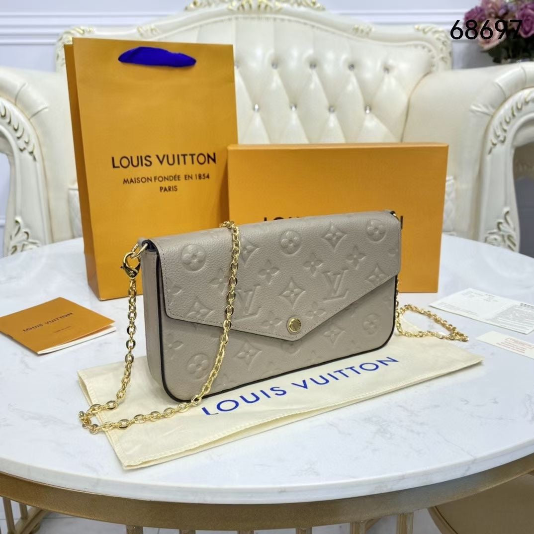 4 Colors Embossed Pattern Cowhide Bag