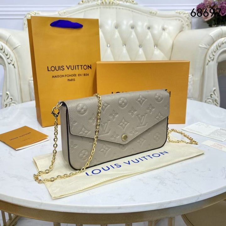 4 Colors Embossed Pattern Cowhide Bag