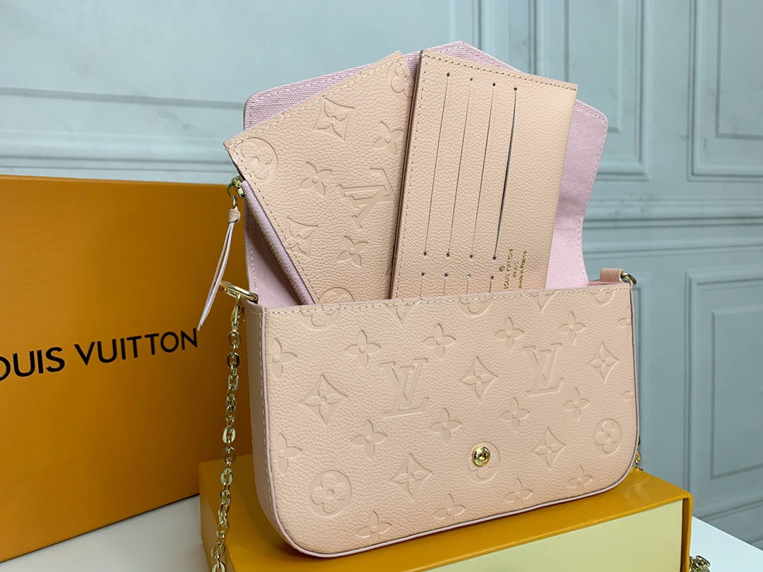 4 Colors Embossed Pattern Cowhide Bag