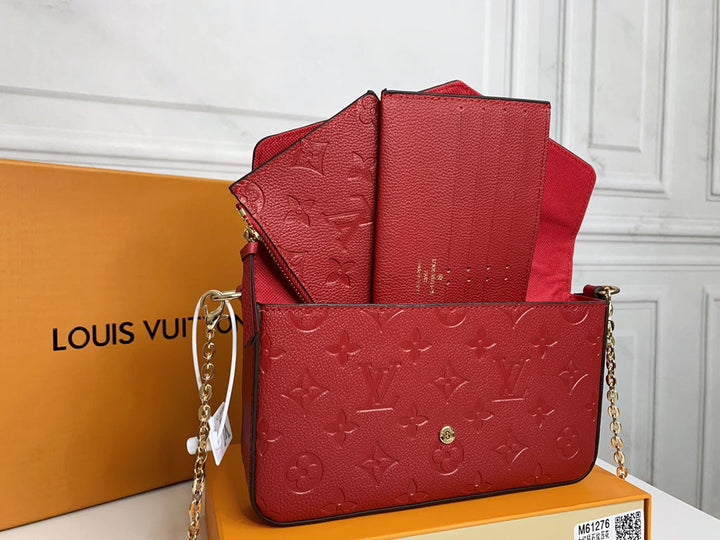 4 Colors Embossed Pattern Cowhide Bag