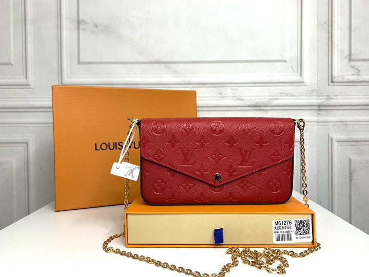 4 Colors Embossed Pattern Cowhide Bag