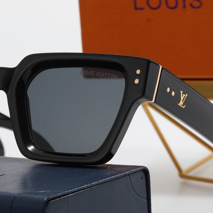 4 colors simple square letter sunglasses