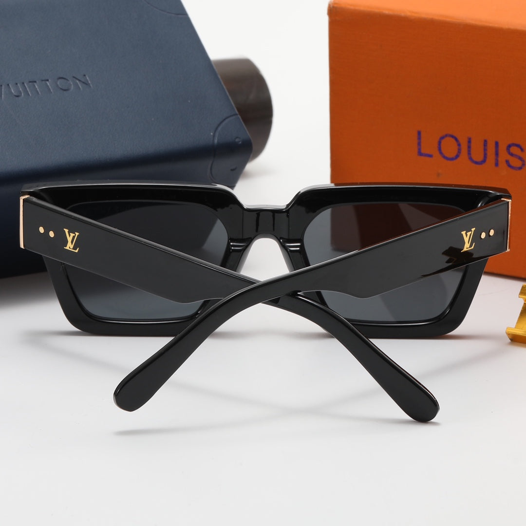 4 colors simple square letter sunglasses