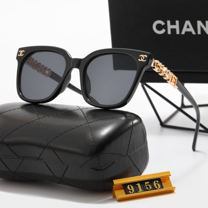 7 Colors - Gold Monogram Trimmed Sunglasses