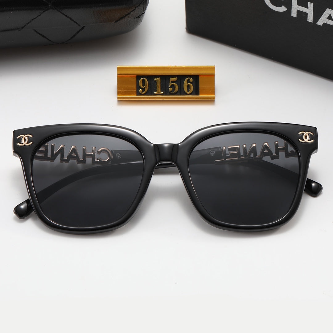 7 Colors - Gold Monogram Trimmed Sunglasses