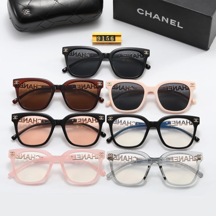 7 Colors - Gold Monogram Trimmed Sunglasses