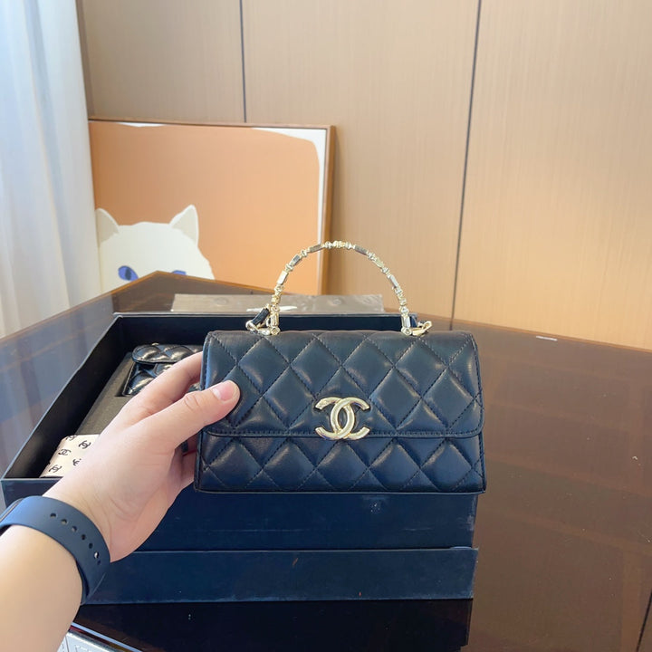 Classic Leather Rhombus Series Ladies Handbag Set