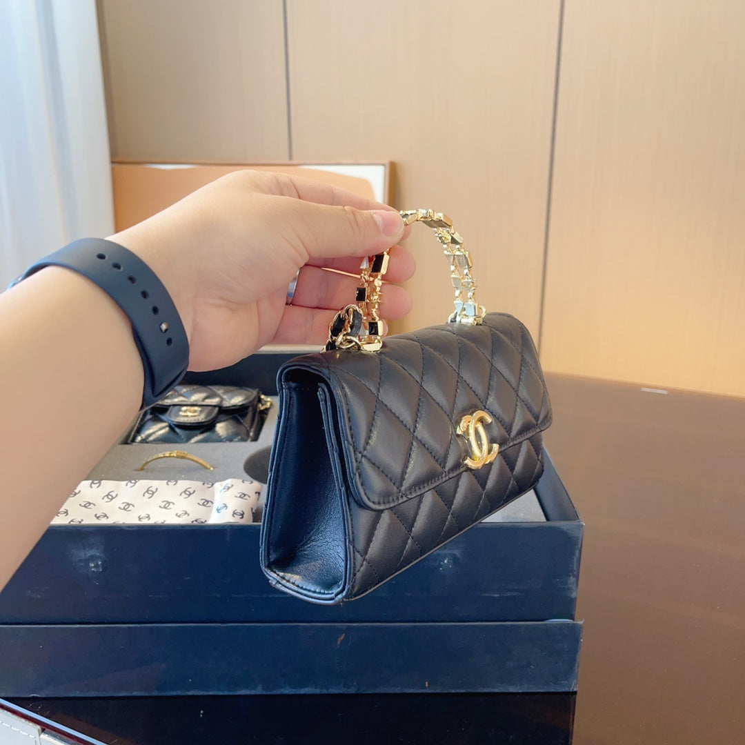 Classic Leather Rhombus Series Ladies Handbag Set