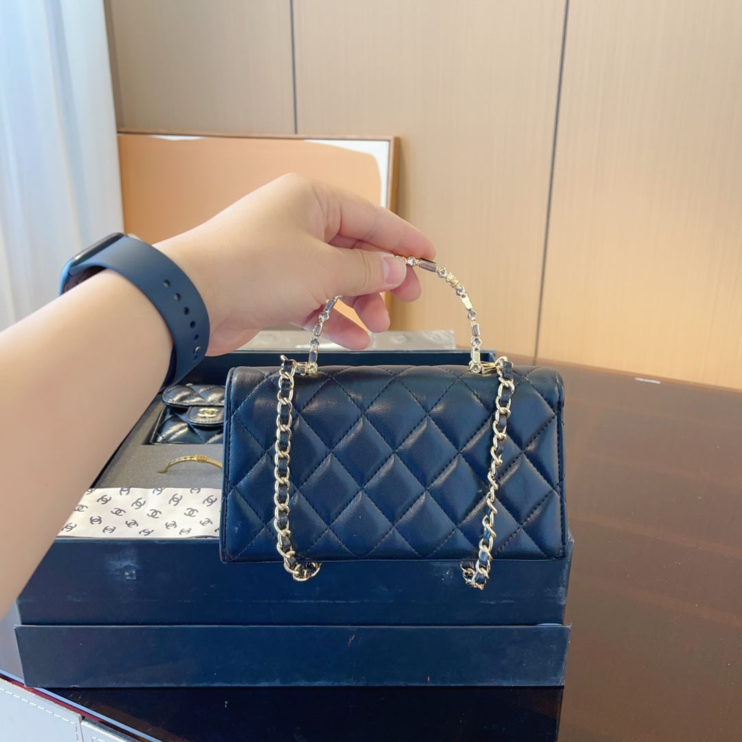 Classic Leather Rhombus Series Ladies Handbag Set