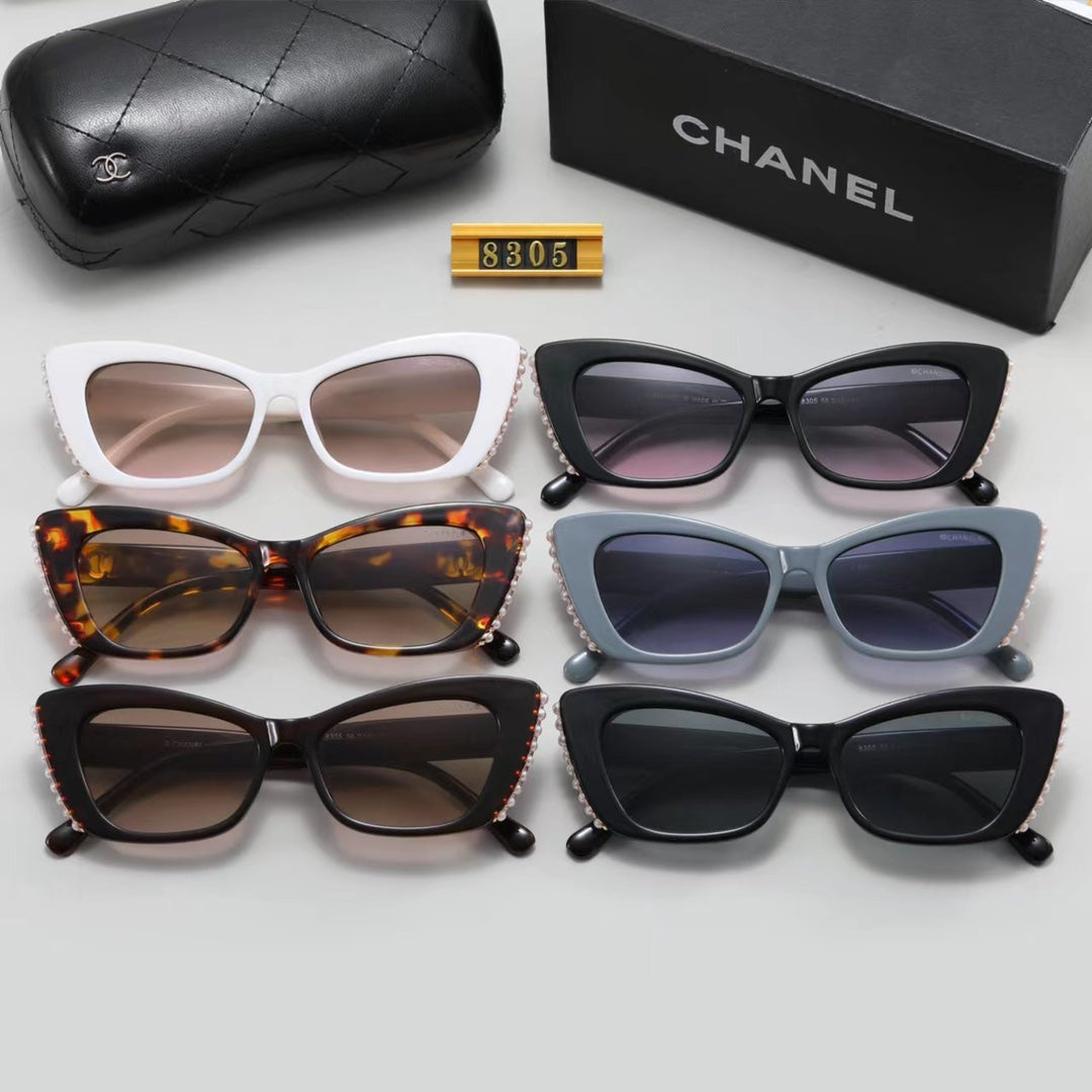 6 Colors Pearl Trimmed Sunglasses