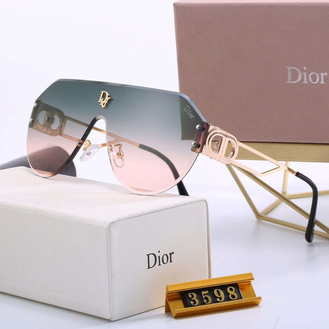 6 Colors - Large Rimmed Frameless Luxury Sunglasses