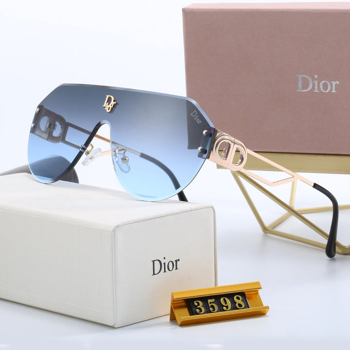 6 Colors - Large Rimmed Frameless Luxury Sunglasses