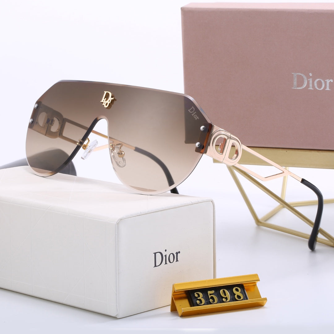 6 Colors - Large Rimmed Frameless Luxury Sunglasses
