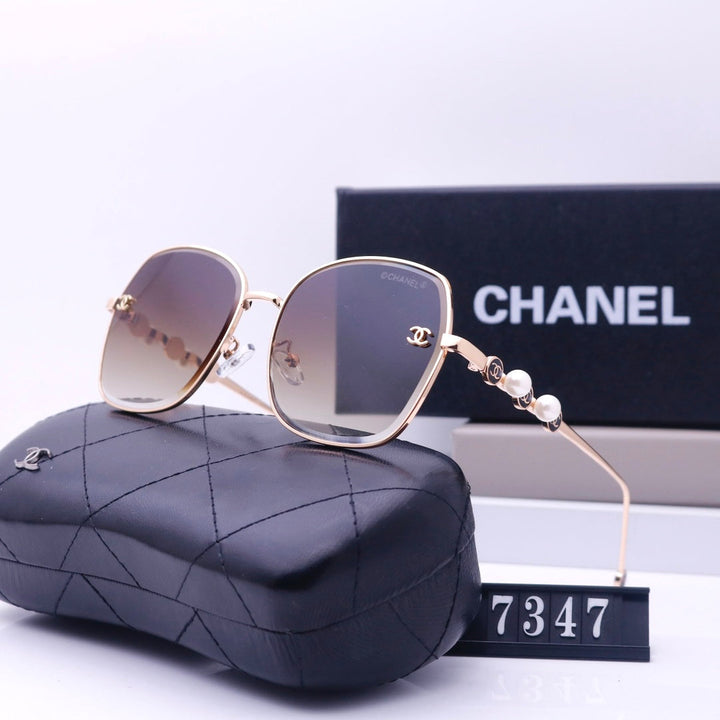 6 Colors - Pearl Embellished Metal Sunglasses