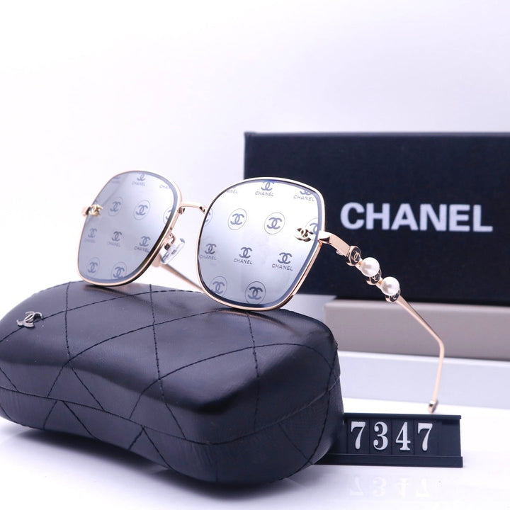 6 Colors - Pearl Embellished Metal Sunglasses