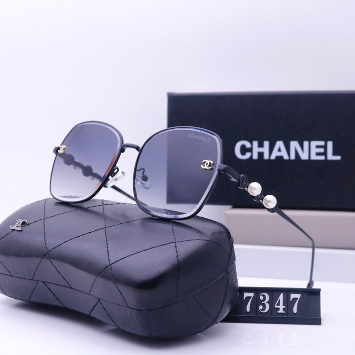 6 Colors - Pearl Embellished Metal Sunglasses