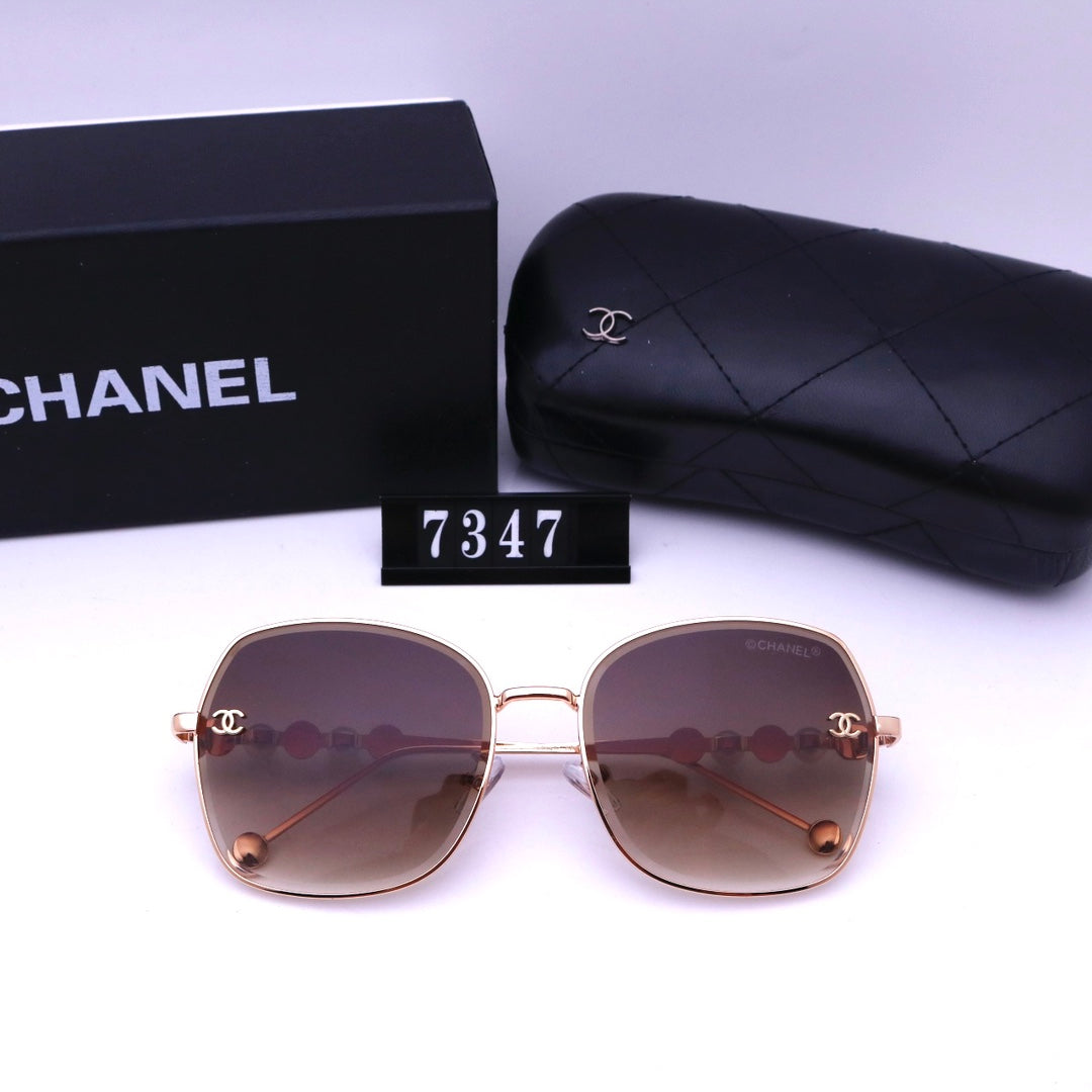 6 Colors - Pearl Embellished Metal Sunglasses