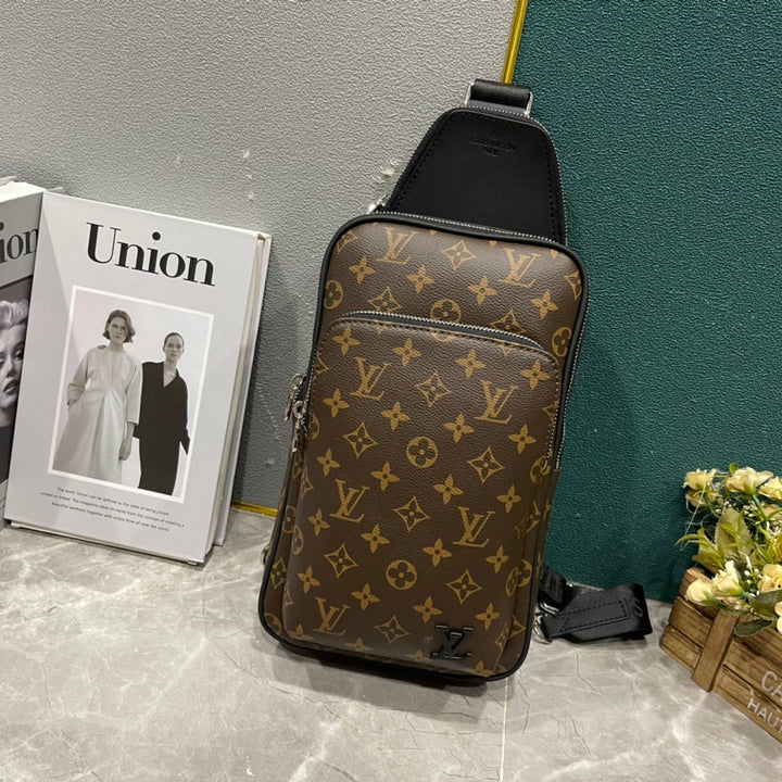 Brown Printed Shoulder Bag