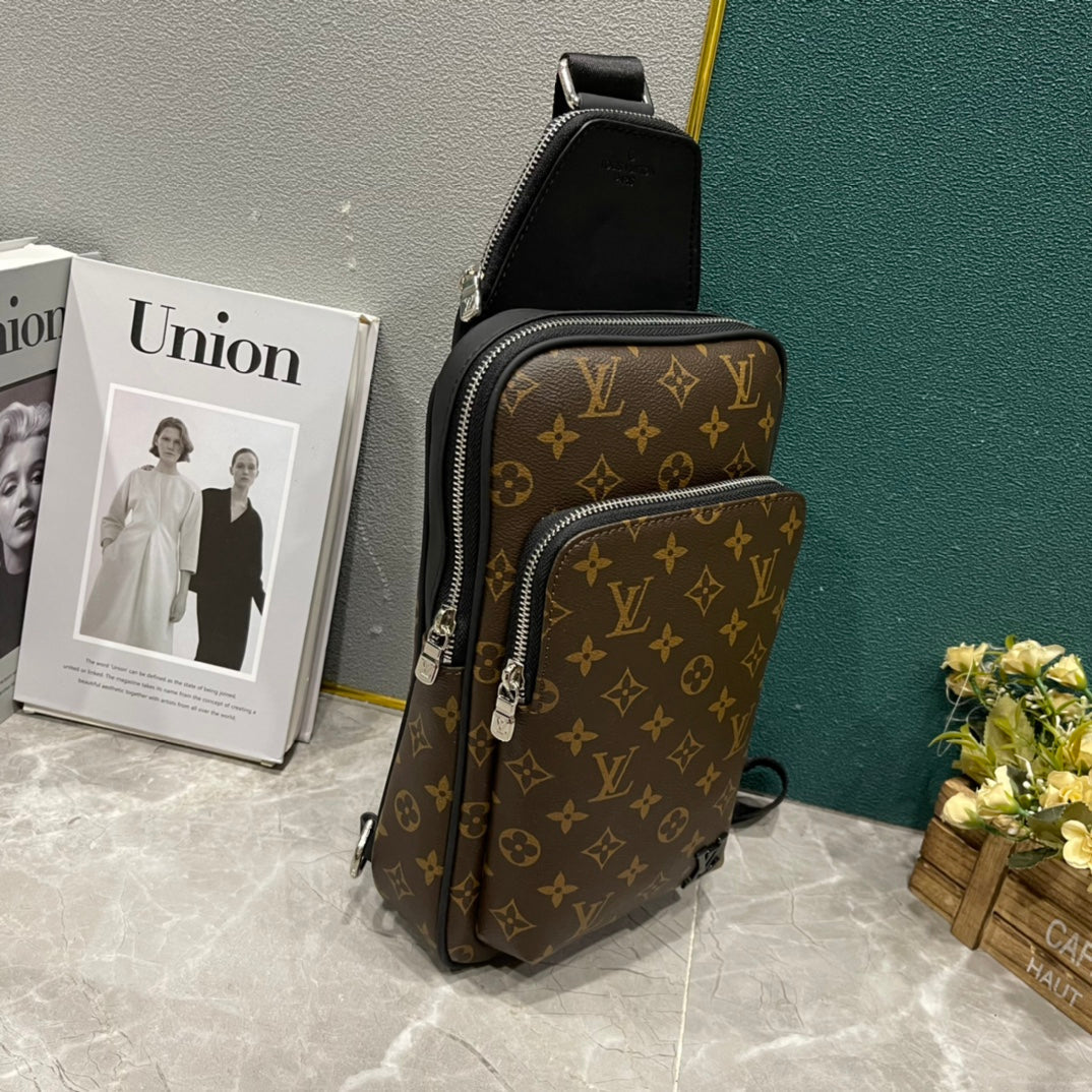Brown Printed Shoulder Bag