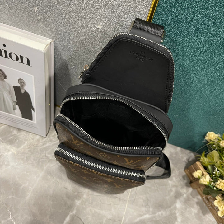 Brown Printed Shoulder Bag
