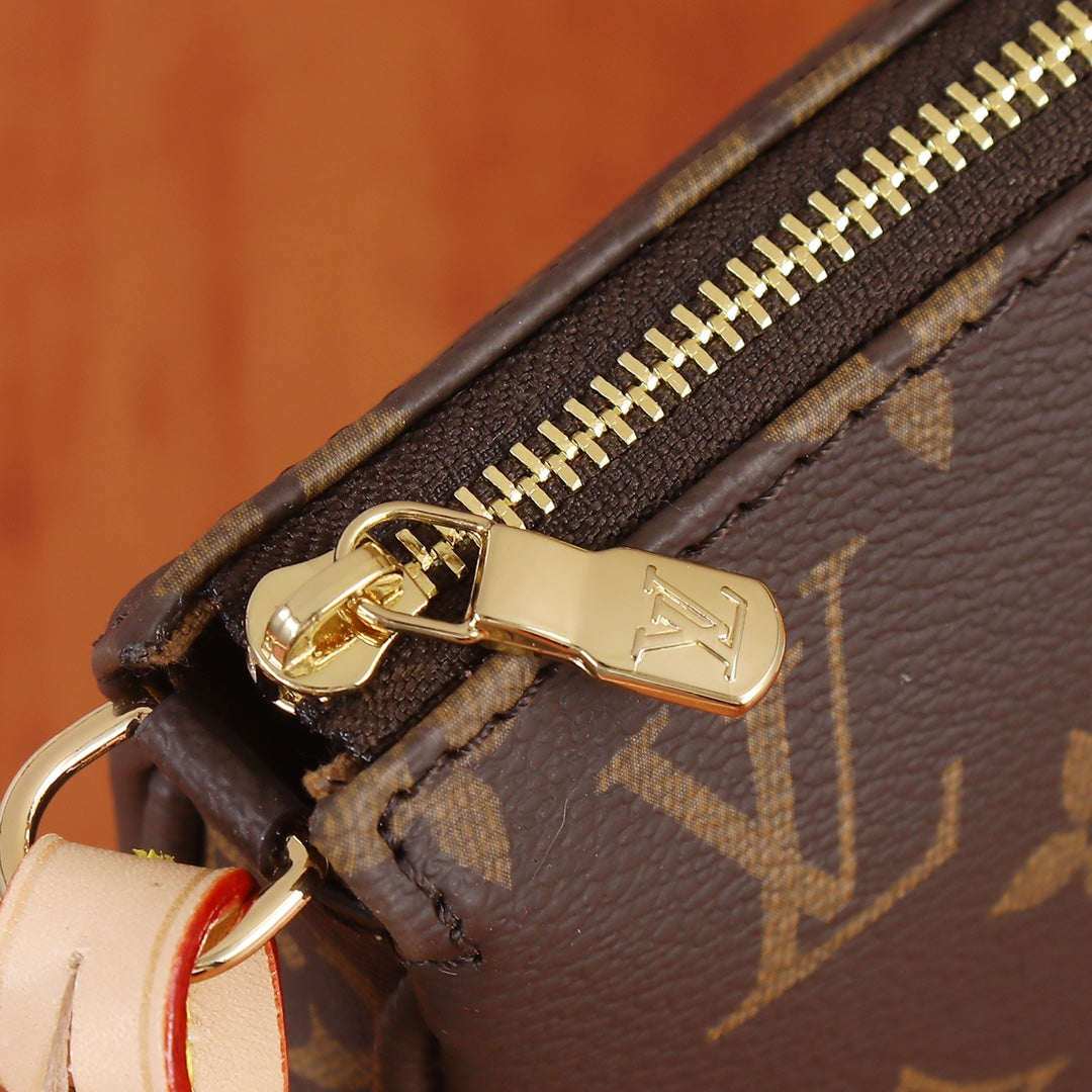 Classic three-color canvas clutch/shoulder bag