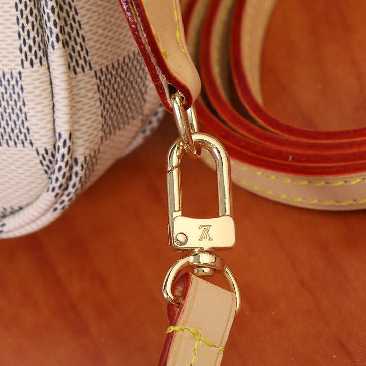 Classic three-color canvas clutch/shoulder bag