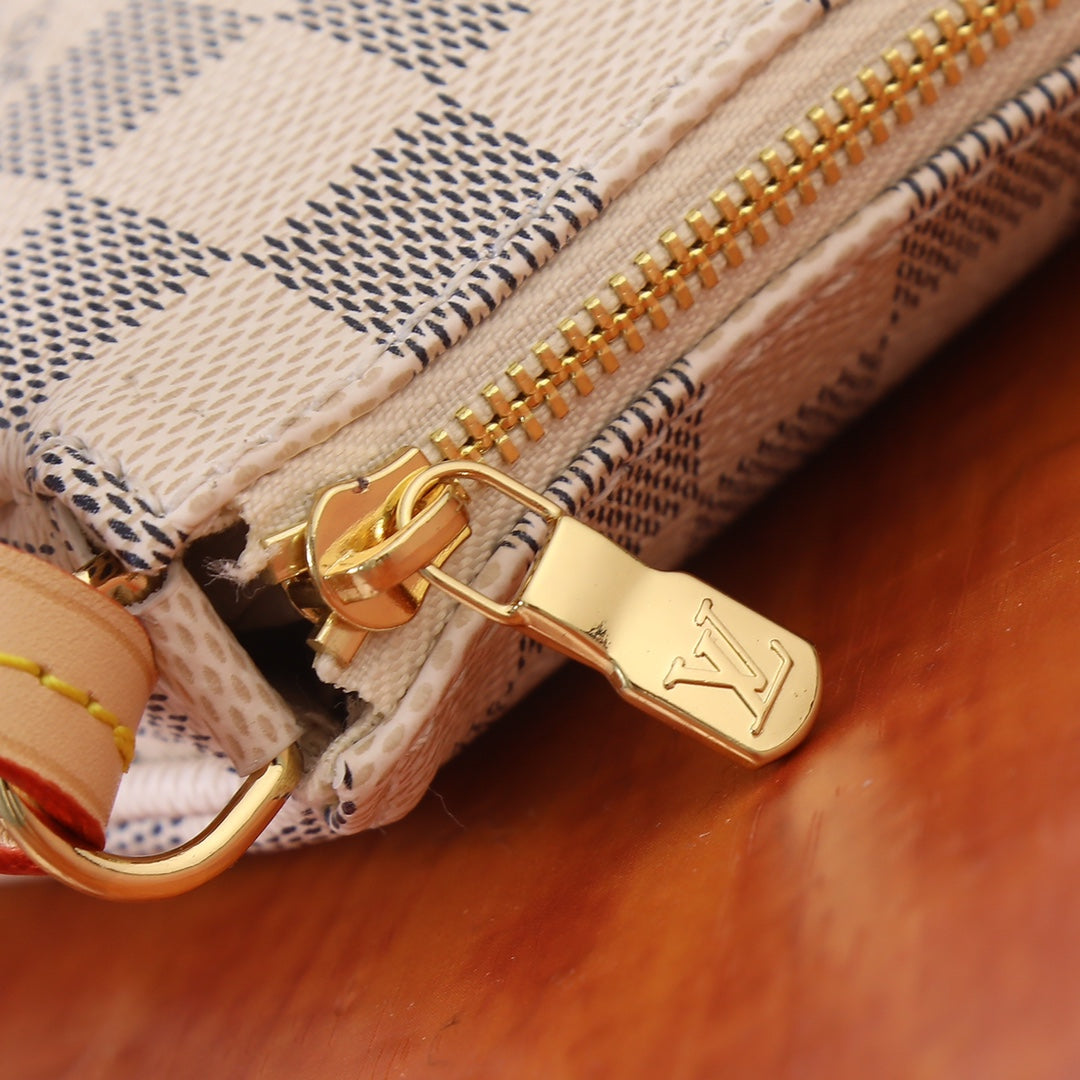 Classic three-color canvas clutch/shoulder bag