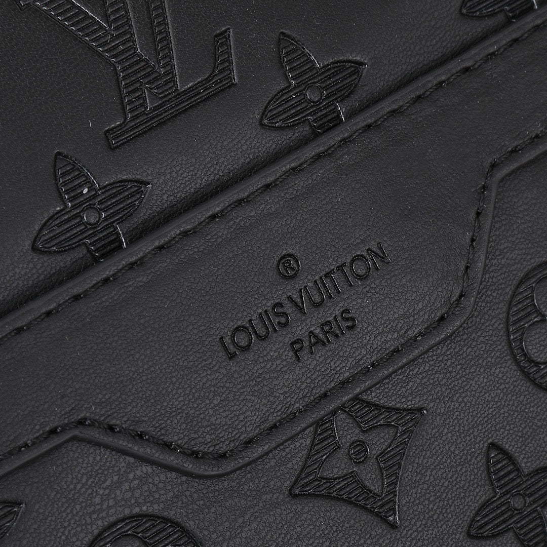 Two Color Classic Print Messenger Bag