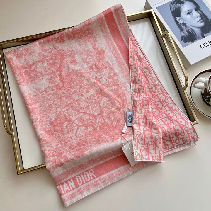 Fashionable CD rice double-sided snail printed silk scarf
