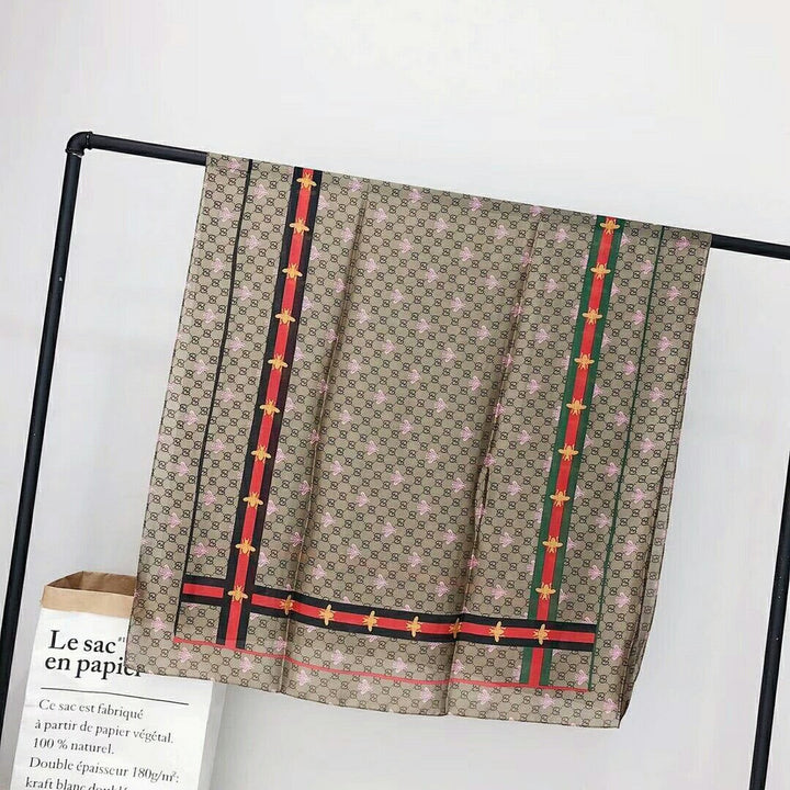 Fashion GG little bee printed silk scarf