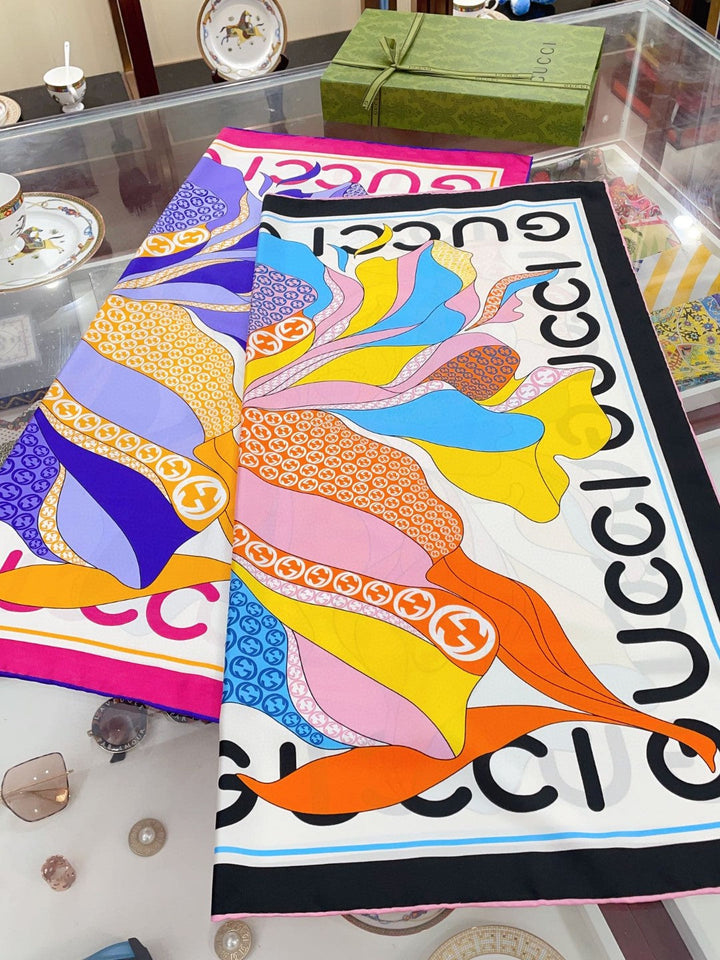Fashion GG printed silk scarf