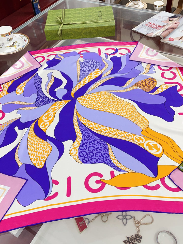 Fashion GG printed silk scarf
