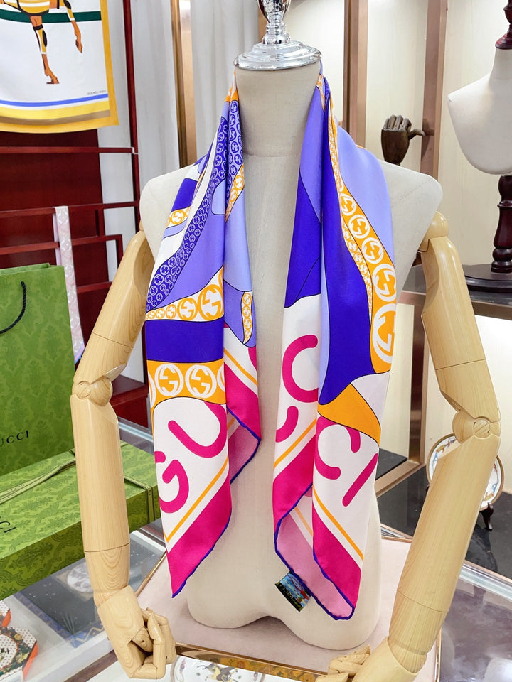 Fashion GG printed silk scarf