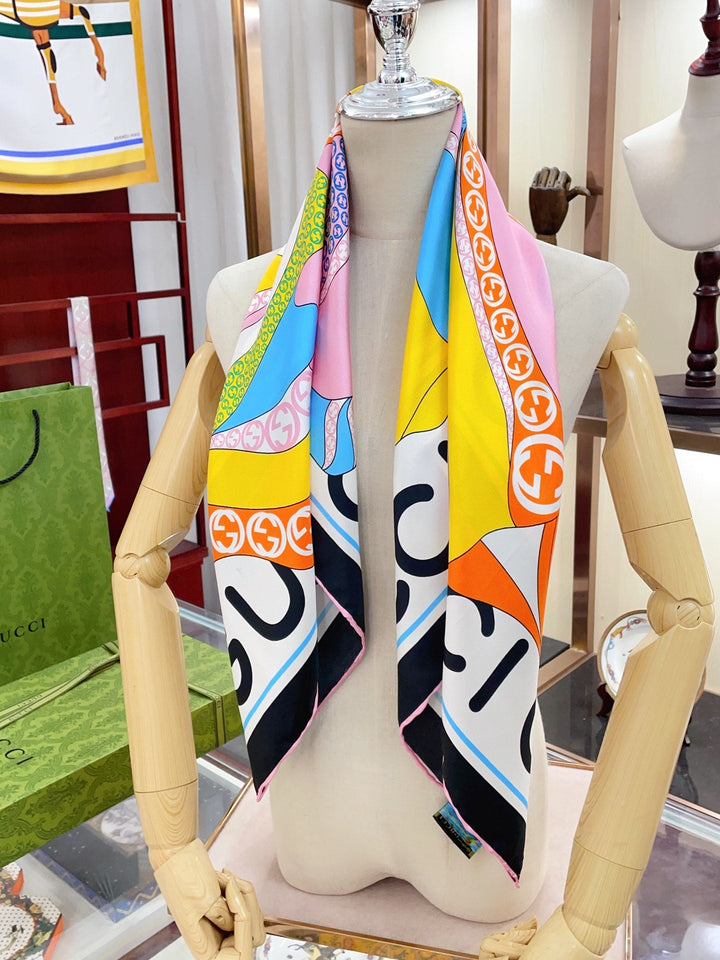 Fashion GG printed silk scarf