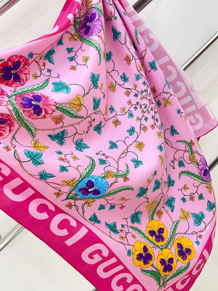Fashion GG printed silk scarf