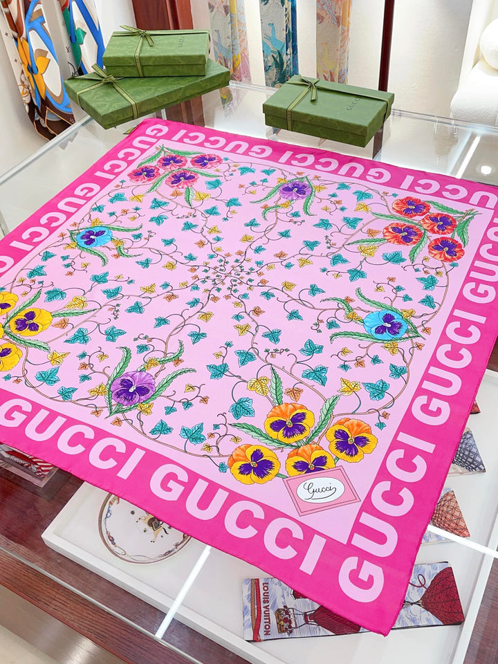 Fashion GG printed silk scarf