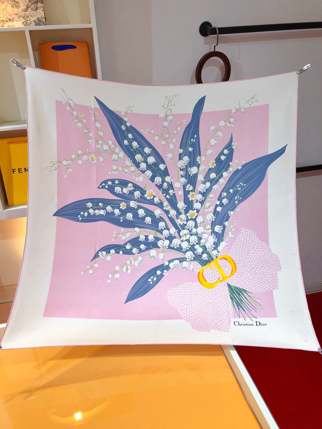 Fashion CD printed silk scarf