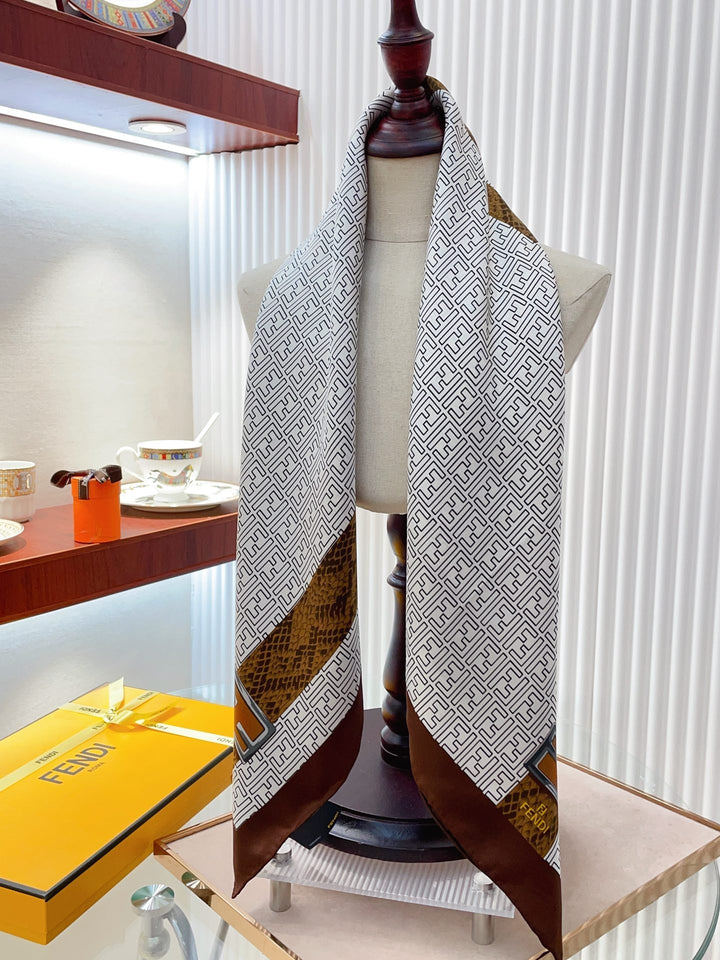 Fashion CD printed silk scarf
