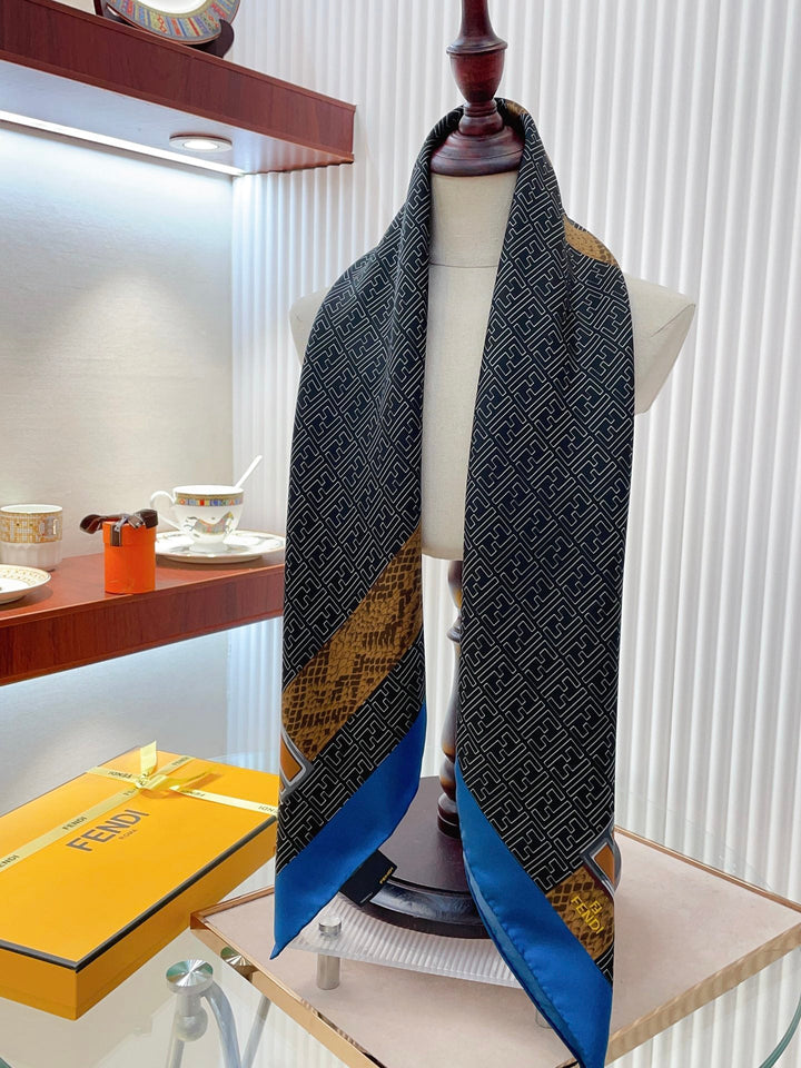 Fashion CD printed silk scarf