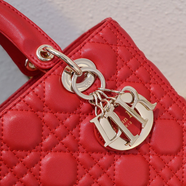 3 Sizes-Red Sheepskin Tote