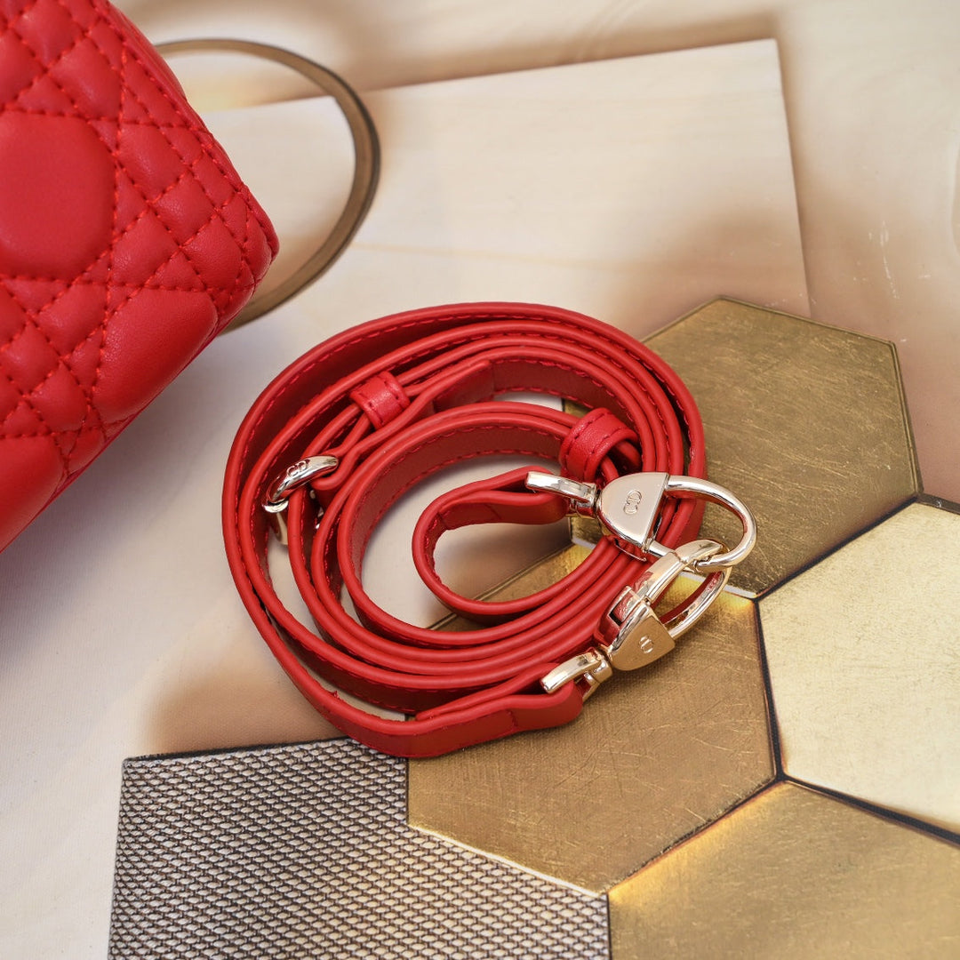 3 Sizes-Red Sheepskin Tote